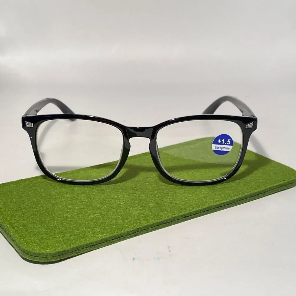 1505 Colette 1.5 Black Reading Glasses Soft Butterfly Readers NWT